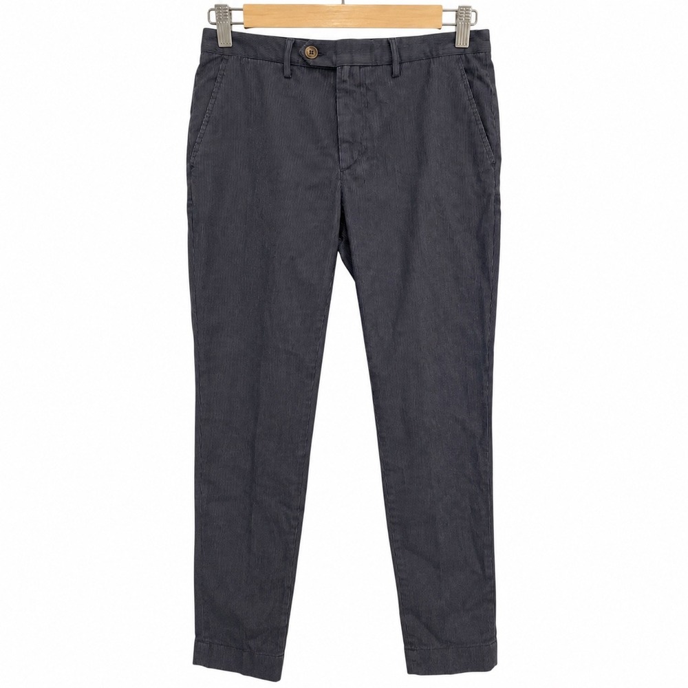 B Settecento B700 Mens Navy Micro Stripe Slim Chino Pants Italy 33